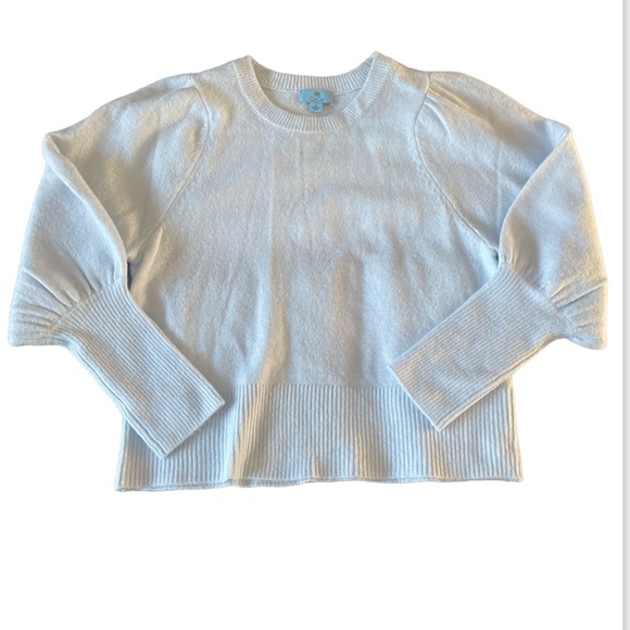 Womens size medium Cece light blue Sweater with balloon sleeves - Picture 1 of 11